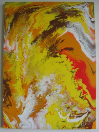 Žltá abstrakcia 70x50 ... PREDANÝ